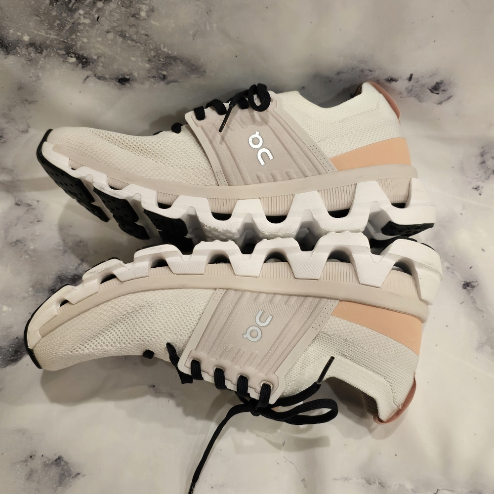 EUC ON Cloud Cloudswift 3 Running Shoes Sneakers in Ivory / Rose (Cream / Pink) - Picture 7 of 13